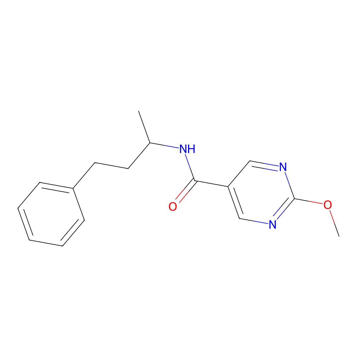 2-methoxy-N-(4-phenylbutan-2-yl)pyrimidine-5-carboxamide molecular structure, CAS 1251575-31-1