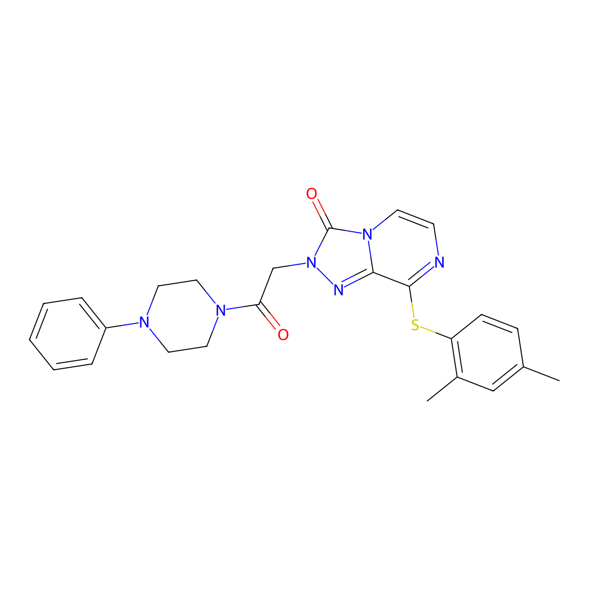 8-[(2,4-dimethylphenyl)sulfanyl]-2-[2-oxo-2-(4-phenylpiperazin-1-yl)ethyl]-2H,3H-[1,2,4]triazolo[4,3-a]pyrazin-3-one molecular structure, CAS 1251575-80-0