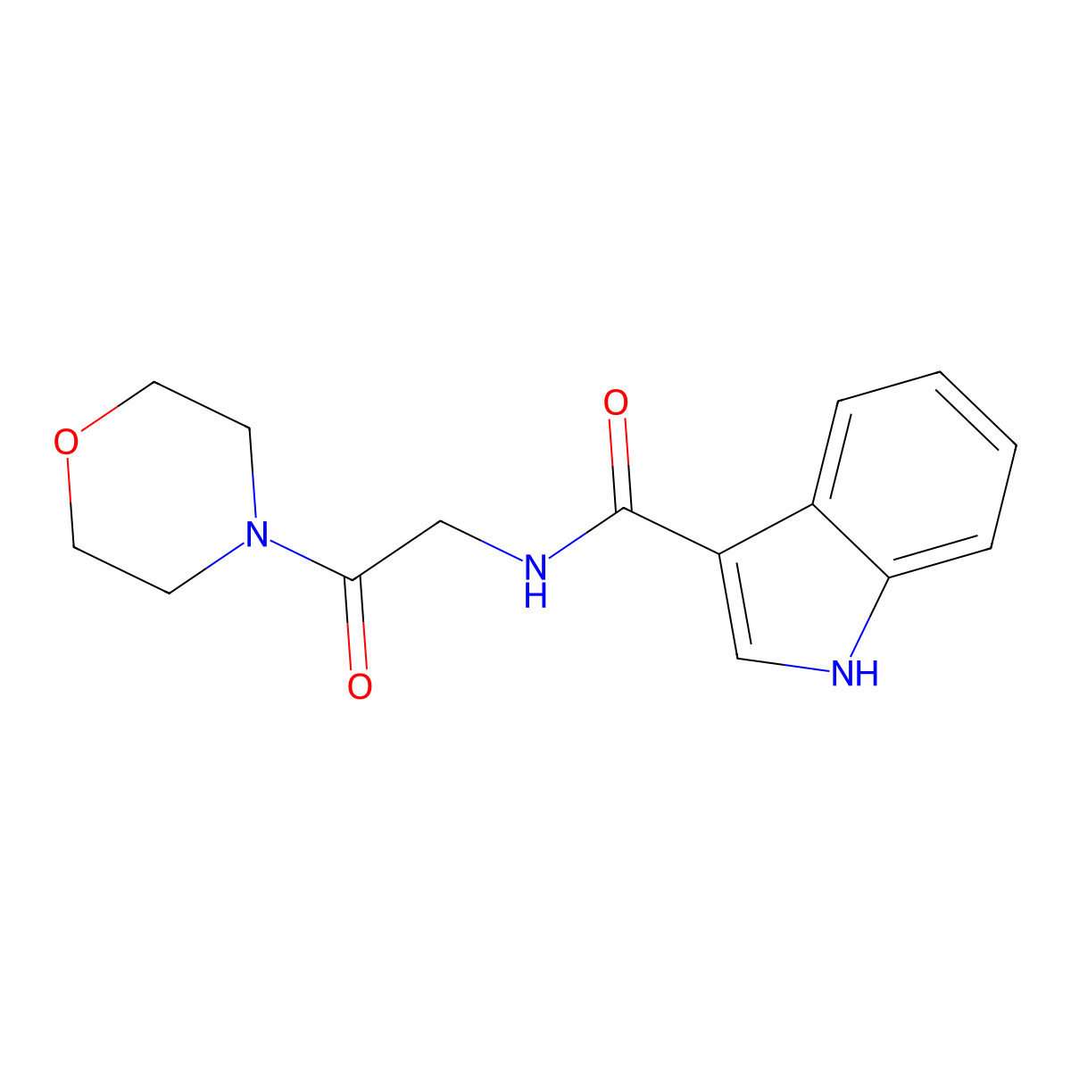 N-(2-morpholino-2-oxoethyl)-1H-indole-3-carboxamide molecular structure, CAS 1251576-35-8