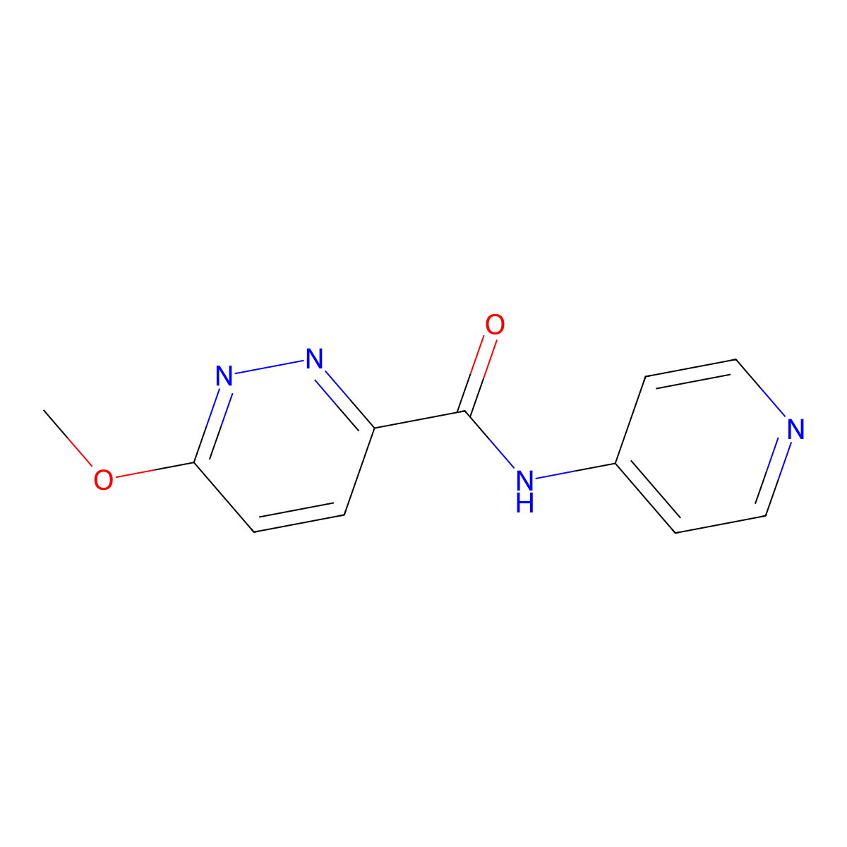 6-methoxy-N-(pyridin-4-yl)pyridazine-3-carboxamide molecular structure, CAS 1251576-55-2