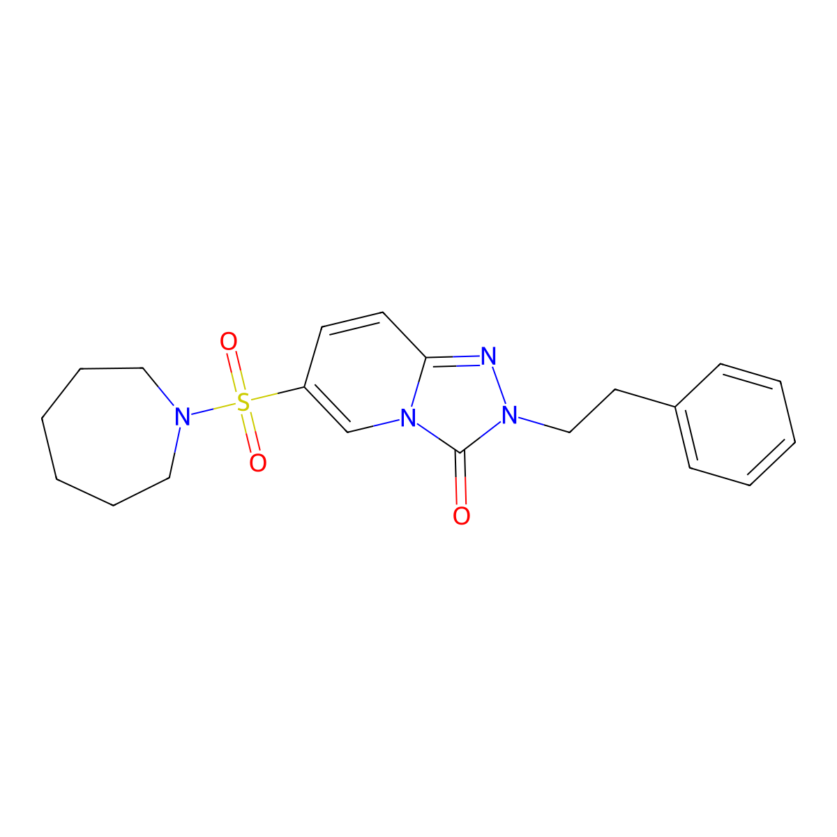 6-(azepan-1-ylsulfonyl)-2-phenethyl-[1,2,4]triazolo[4,3-a]pyridin-3(2H)-one molecular structure, CAS 1251576-58-5