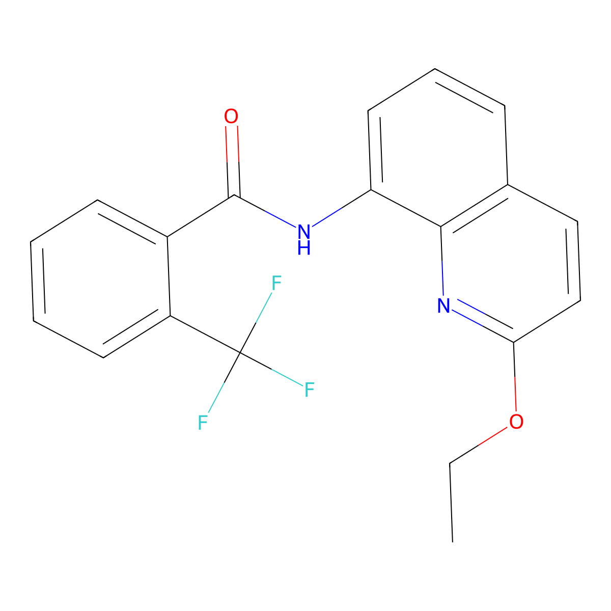 N-(2-ethoxyquinolin-8-yl)-2-(trifluoromethyl)benzamide molecular structure, CAS 1251576-64-3