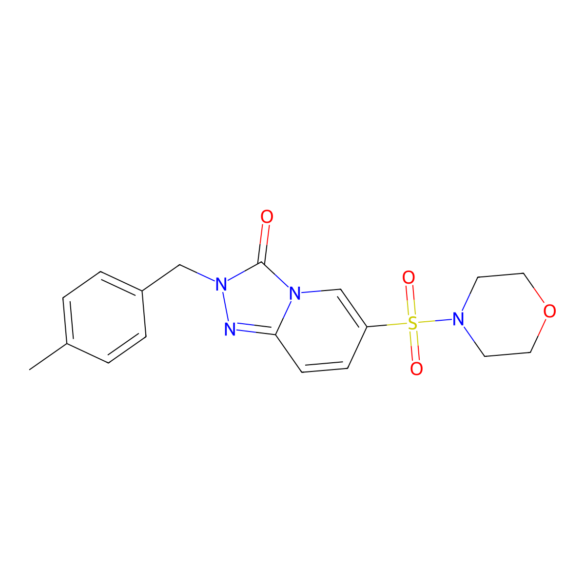 2-(4-methylbenzyl)-6-(morpholinosulfonyl)-[1,2,4]triazolo[4,3-a]pyridin-3(2H)-one molecular structure, CAS 1251576-67-6