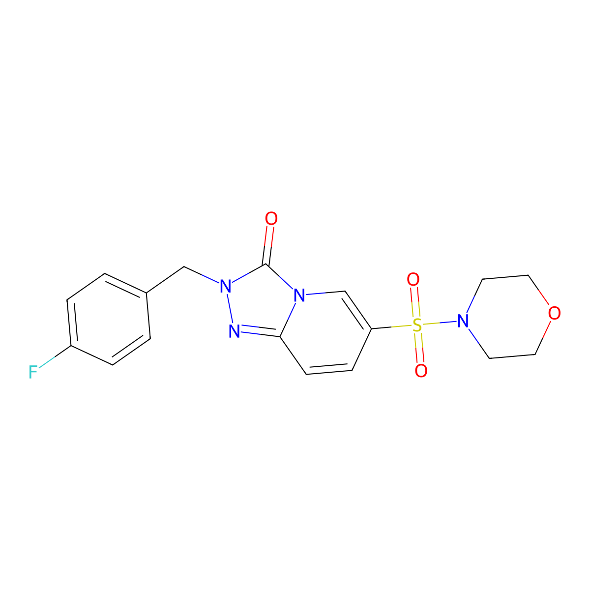 2-(4-fluorobenzyl)-6-(morpholinosulfonyl)-[1,2,4]triazolo[4,3-a]pyridin-3(2H)-one molecular structure, CAS 1251576-80-3