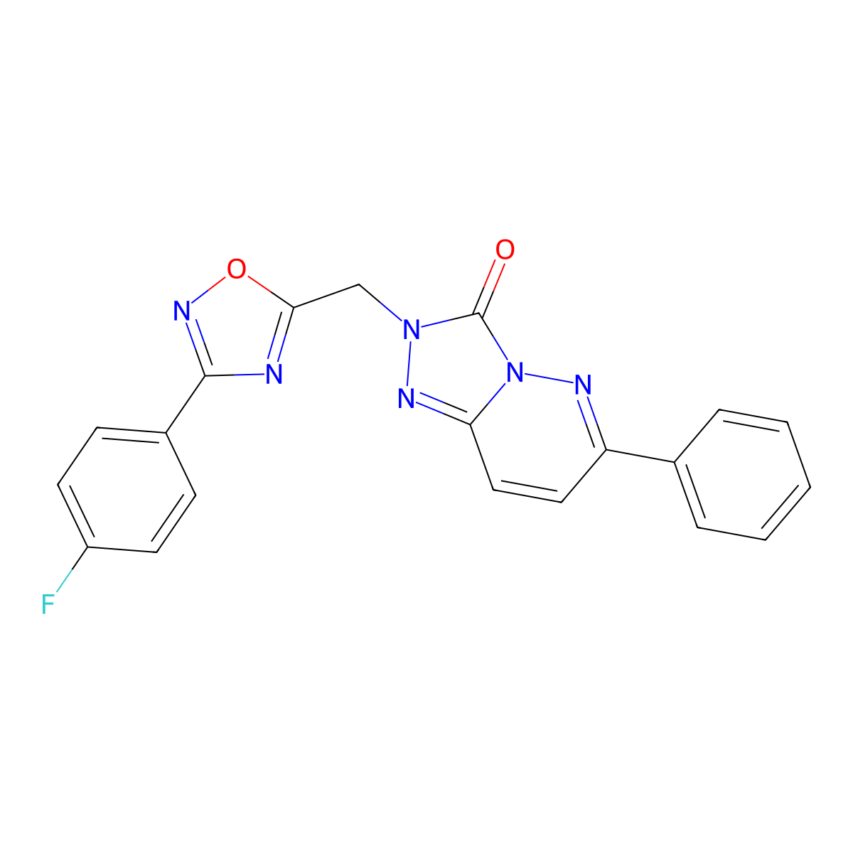2-((3-(4-fluorophenyl)-1,2,4-oxadiazol-5-yl)methyl)-6-phenyl-[1,2,4]triazolo[4,3-b]pyridazin-3(2H)-one molecular structure, CAS 1251576-84-7