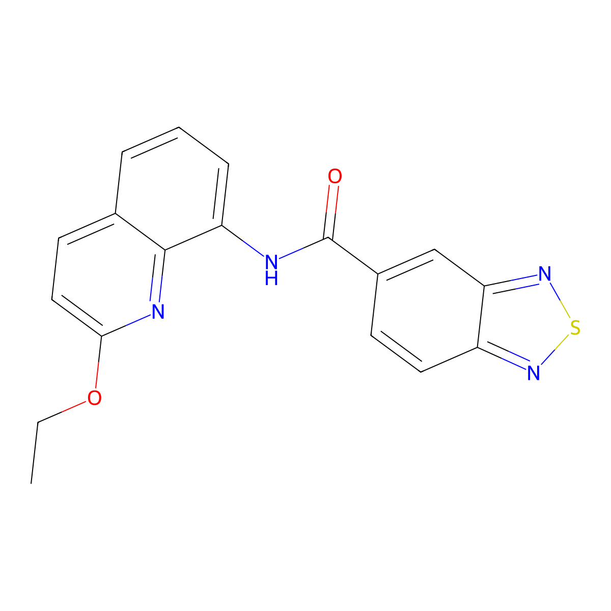 N-(2-ethoxyquinolin-8-yl)-2,1,3-benzothiadiazole-5-carboxamide molecular structure, CAS 1251576-89-2