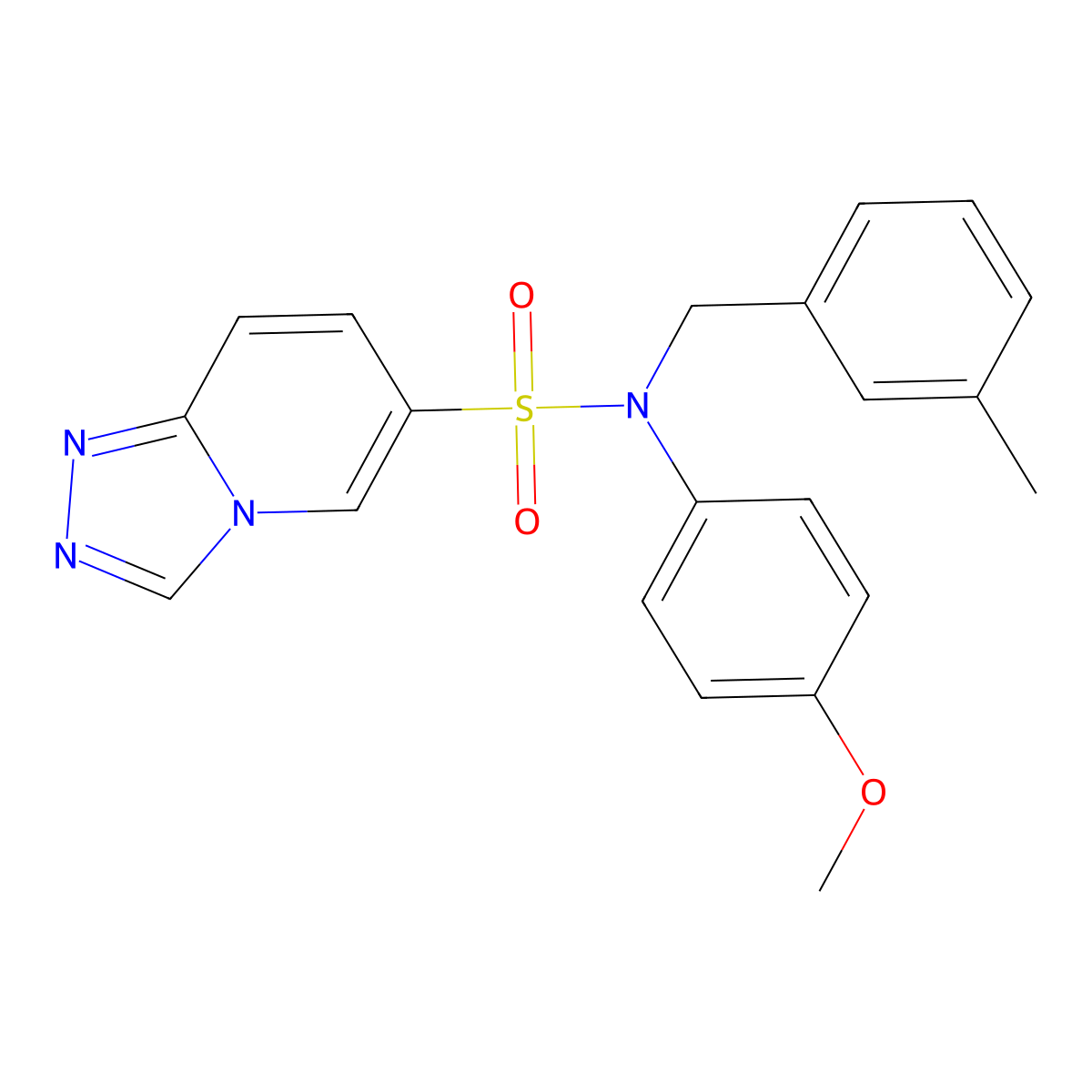 N-(4-methoxyphenyl)-N-[(3-methylphenyl)methyl]-[1,2,4]triazolo[4,3-a]pyridine-6-sulfonamide molecular structure, CAS 1251577-08-8