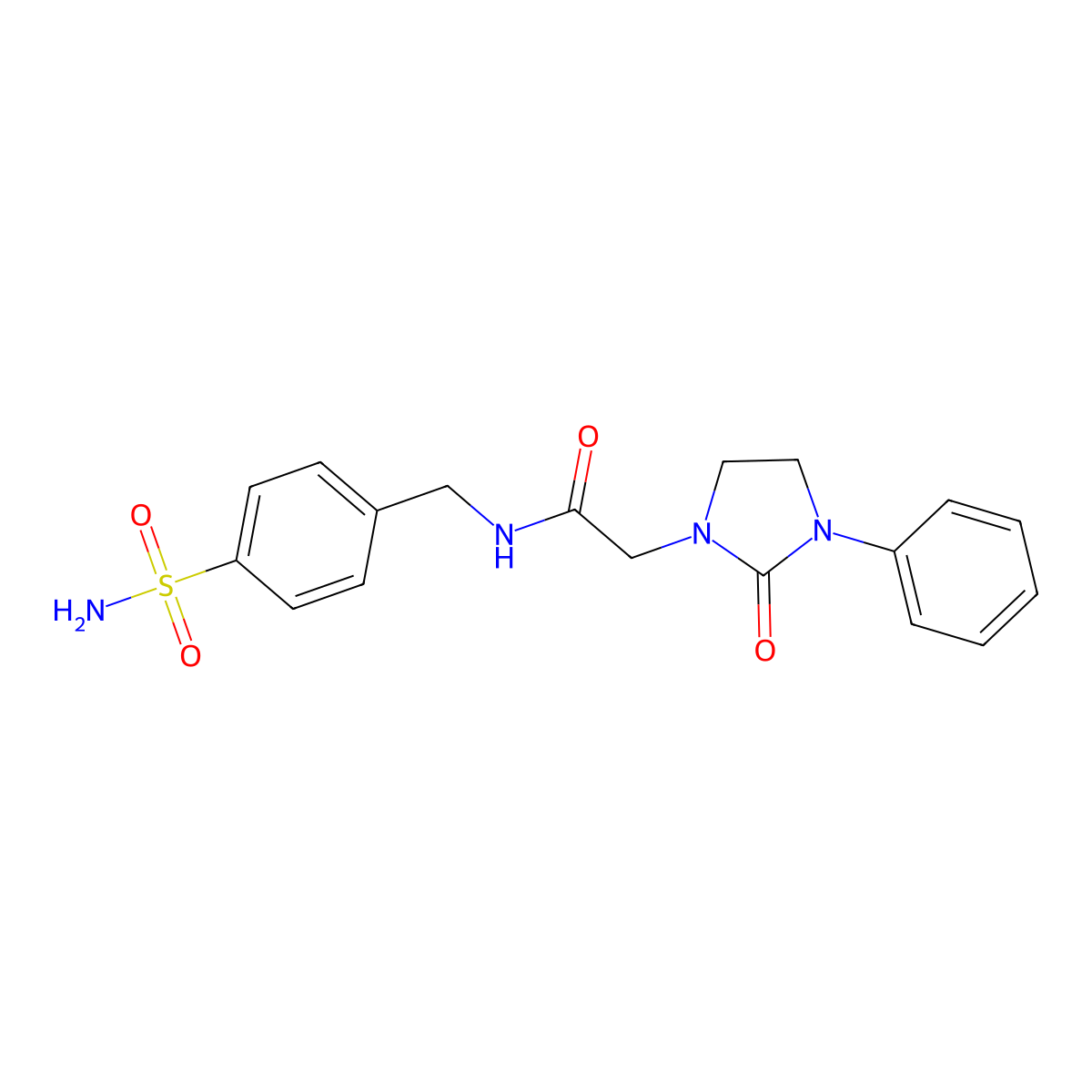 2-(2-oxo-3-phenylimidazolidin-1-yl)-N-(4-sulfamoylbenzyl)acetamide molecular structure, CAS 1251577-11-3