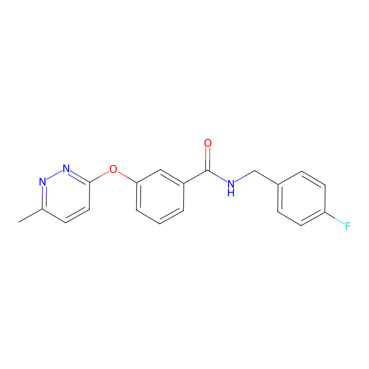 N-(4-fluorobenzyl)-3-((6-methylpyridazin-3-yl)oxy)benzamide molecular structure, CAS 1251577-43-1