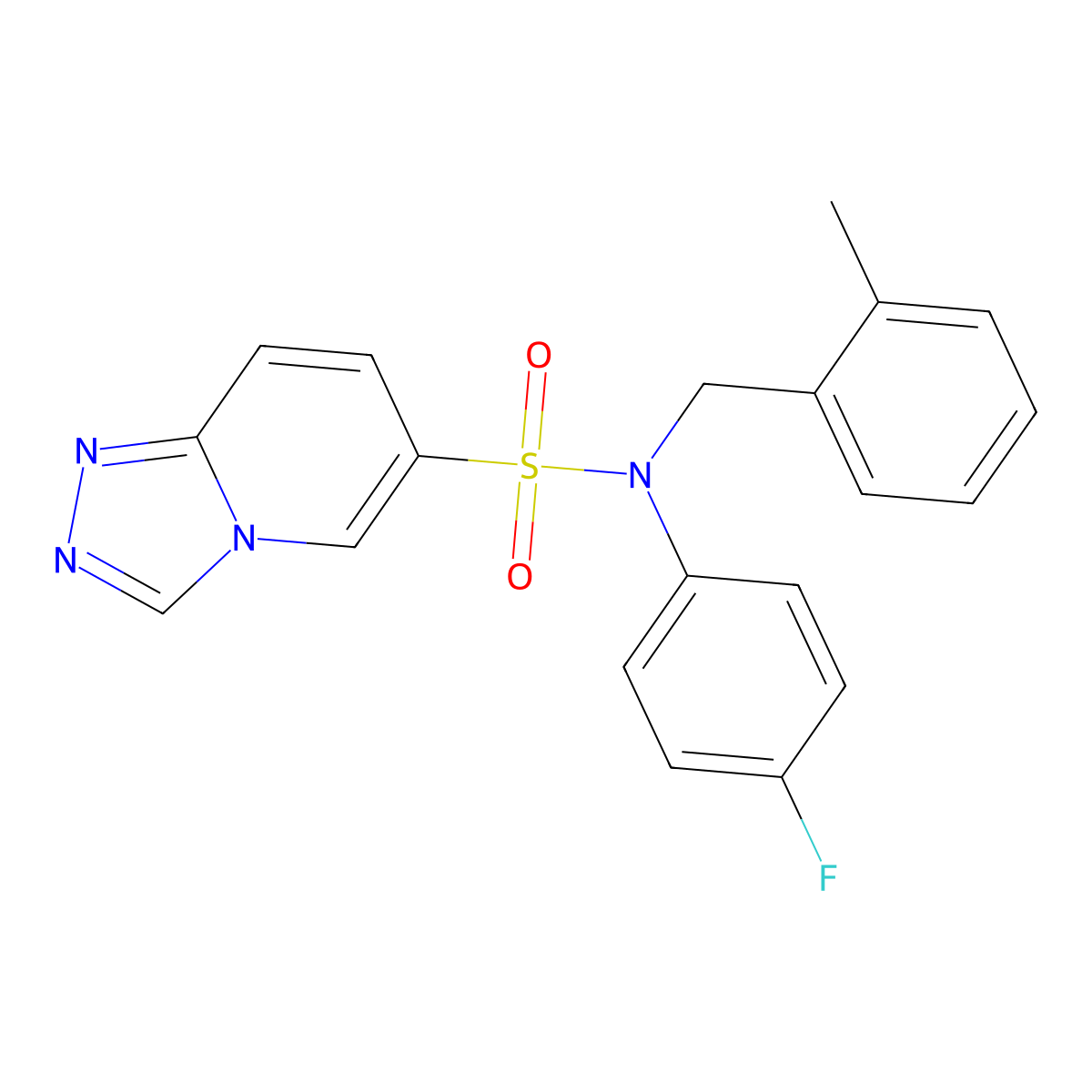 N-(4-fluorophenyl)-N-[(2-methylphenyl)methyl]-[1,2,4]triazolo[4,3-a]pyridine-6-sulfonamide molecular structure, CAS 1251577-52-2