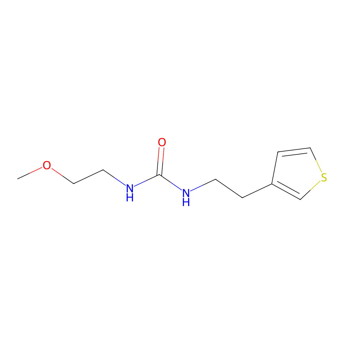 1-(2-Methoxyethyl)-3-(2-(thiophen-3-yl)ethyl)urea molecular structure, CAS 1251577-62-4