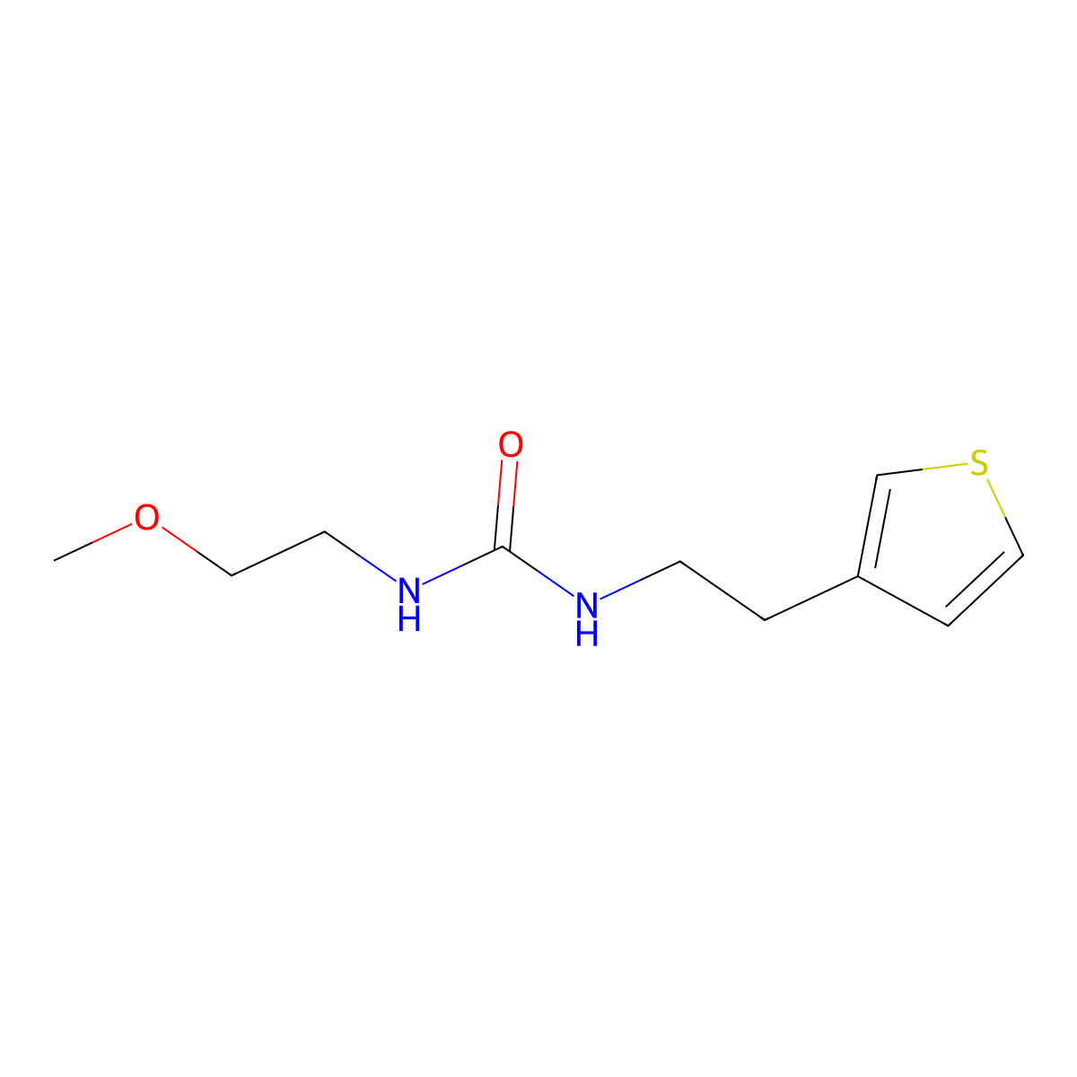 1-(2-Methoxyethyl)-3-(2-(thiophen-3-yl)ethyl)urea molecular structure, CAS 1251577-62-4