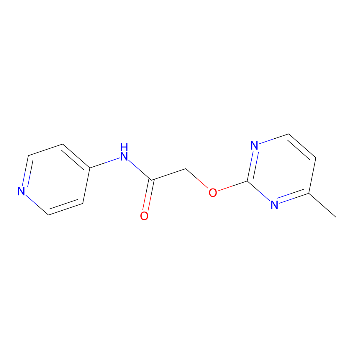 2-[(4-methylpyrimidin-2-yl)oxy]-N-(pyridin-4-yl)acetamide molecular structure, CAS 1251578-17-2