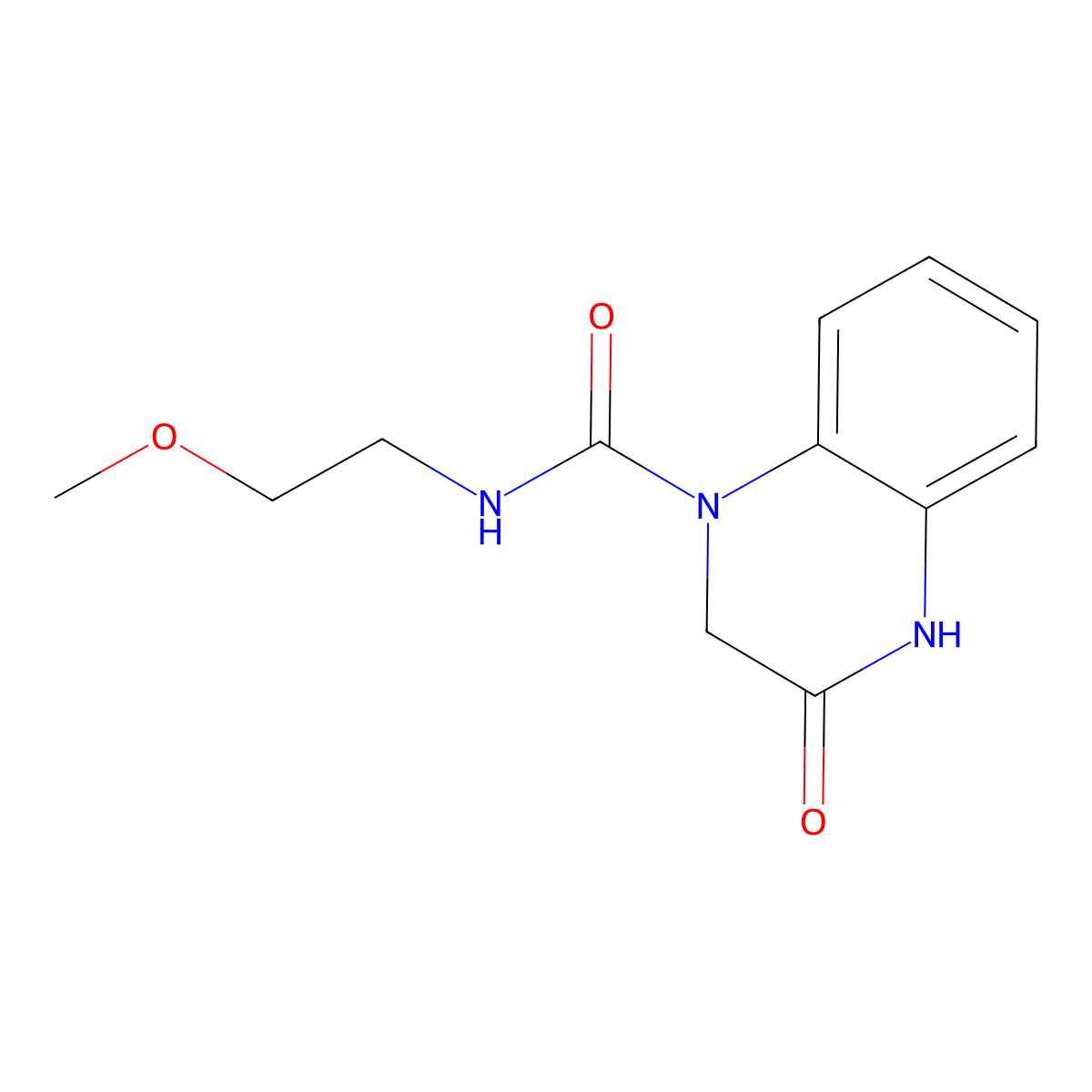 N-(2-methoxyethyl)-3-oxo-3,4-dihydroquinoxaline-1(2H)-carboxamide molecular structure, CAS 1251578-29-6
