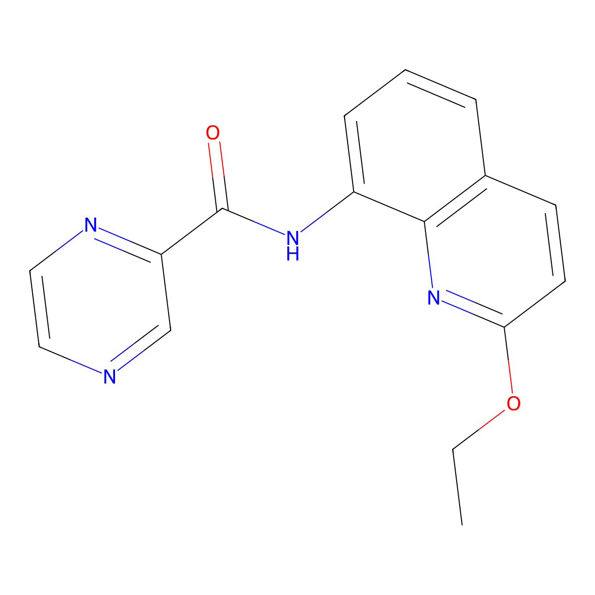 N-(2-ethoxyquinolin-8-yl)pyrazine-2-carboxamide molecular structure, CAS 1251578-30-9
