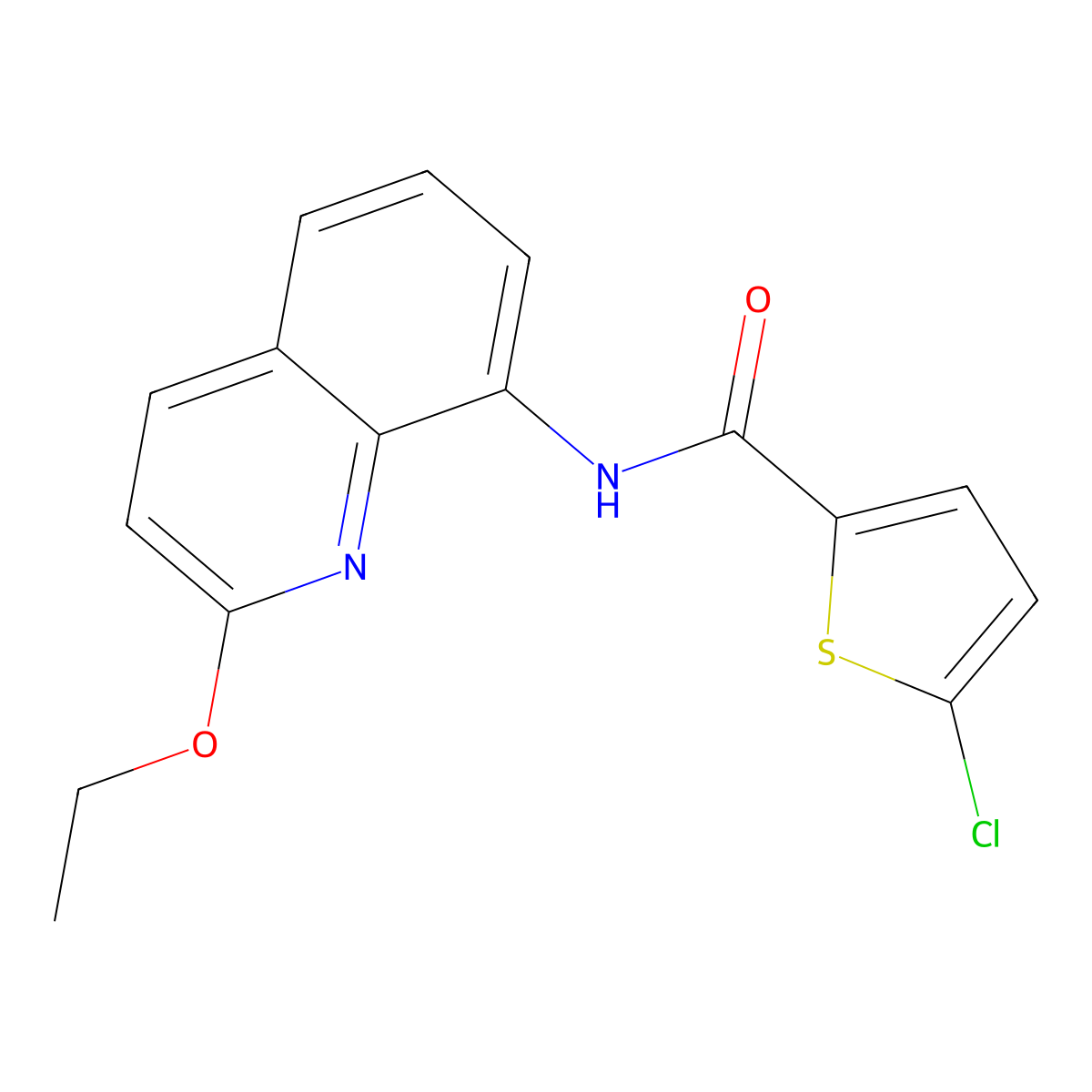 5-chloro-N-(2-ethoxyquinolin-8-yl)thiophene-2-carboxamide molecular structure, CAS 1251578-32-1