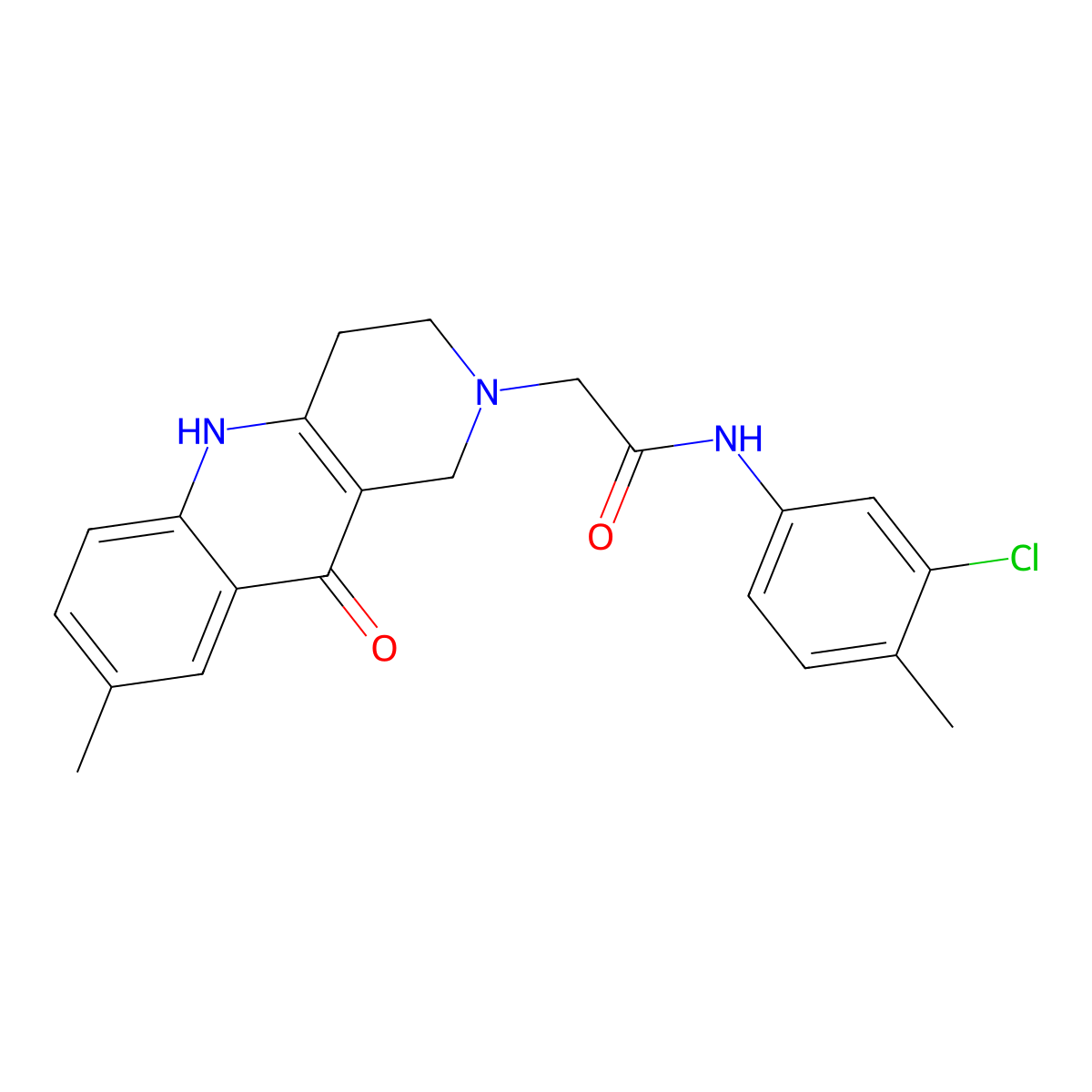 N-(3-chloro-4-methylphenyl)-2-(8-methyl-10-oxo-3,4-dihydrobenzo[b][1,6]naphthyridin-2(1H,5H,10H)-yl)acetamide molecular structure, CAS 1251579-09-5