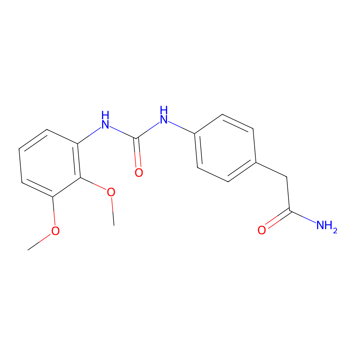 2-(4-(3-(2,3-Dimethoxyphenyl)ureido)phenyl)acetamide molecular structure, CAS 1251579-29-9