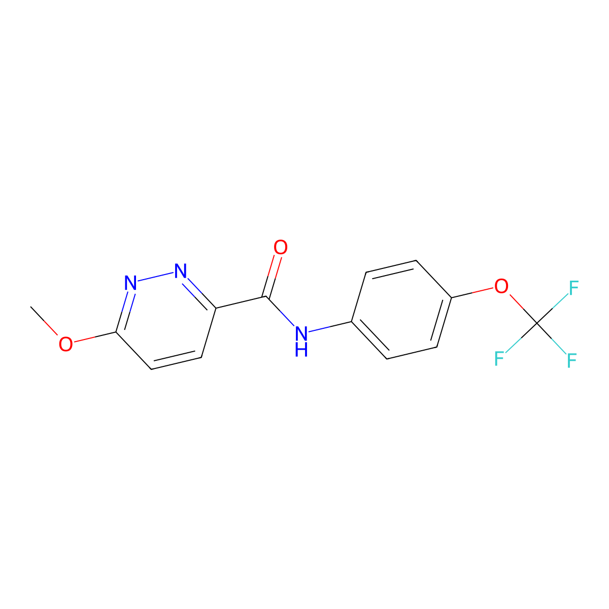 6-methoxy-N-[4-(trifluoromethoxy)phenyl]pyridazine-3-carboxamide molecular structure, CAS 1251579-43-7