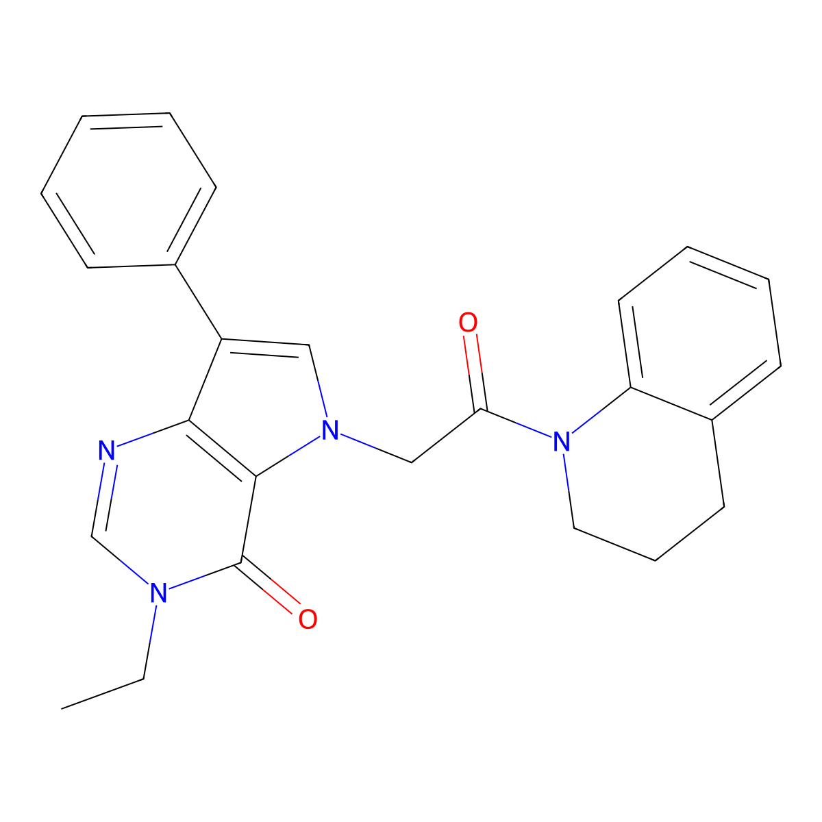 5-(2-(3,4-dihydroquinolin-1(2H)-yl)-2-oxoethyl)-3-ethyl-7-phenyl-3H-pyrrolo[3,2-d]pyrimidin-4(5H)-one molecular structure, CAS 1251579-52-8