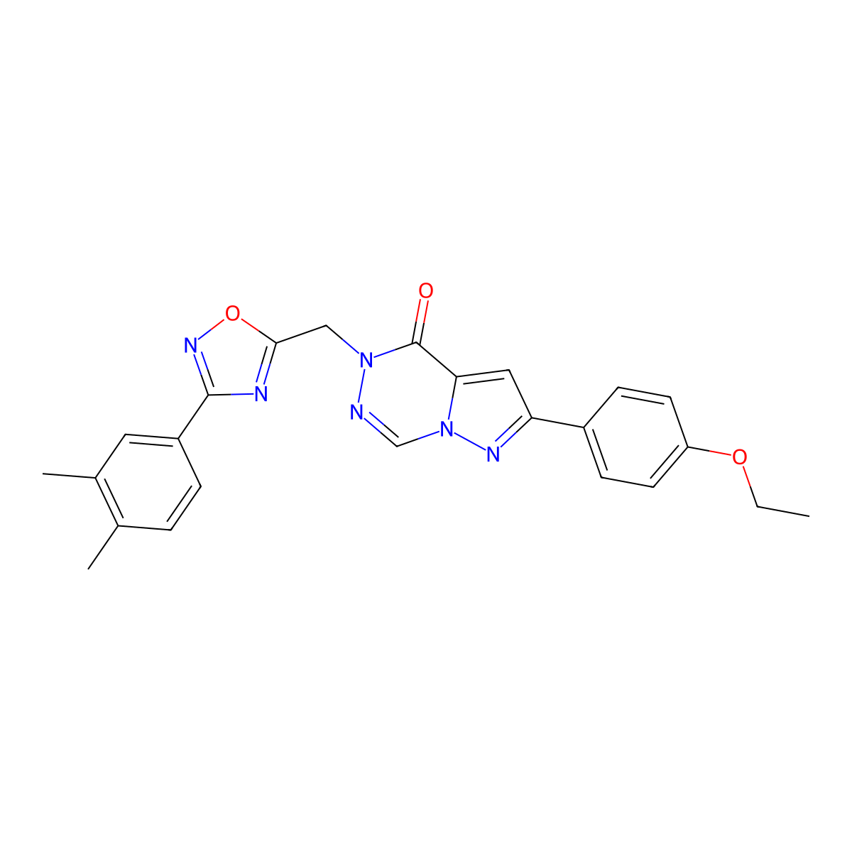 5-{[3-(3,4-dimethylphenyl)-1,2,4-oxadiazol-5-yl]methyl}-2-(4-ethoxyphenyl)-4H,5H-pyrazolo[1,5-d][1,2,4]triazin-4-one molecular structure, CAS 1251580-08-1