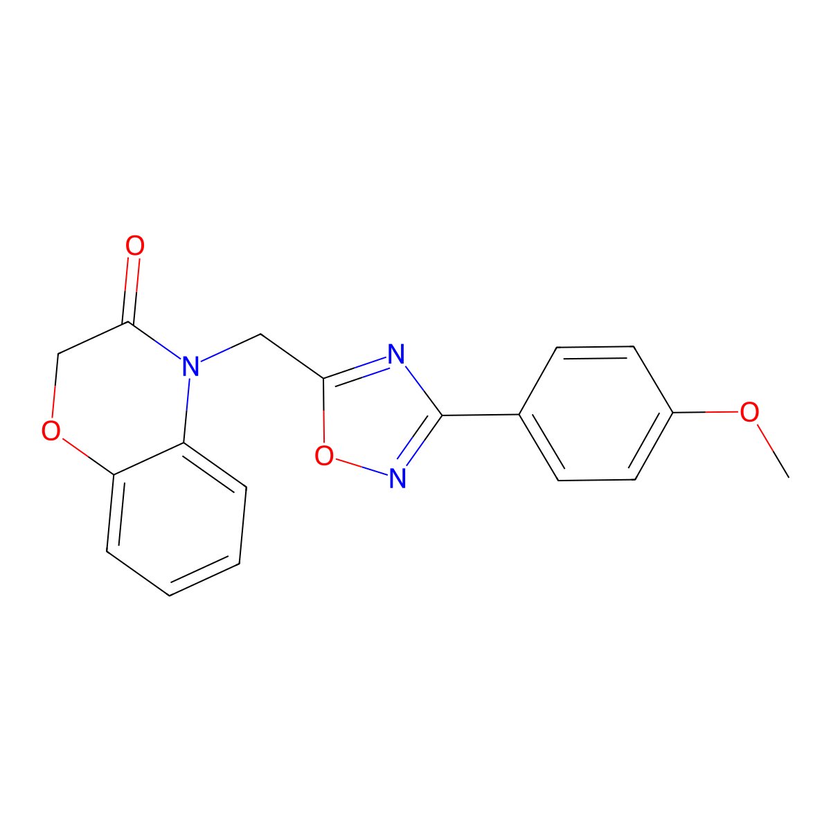 4-{[3-(4-methoxyphenyl)-1,2,4-oxadiazol-5-yl]methyl}-2H-1,4-benzoxazin-3(4H)-one molecular structure, CAS 1251580-26-3