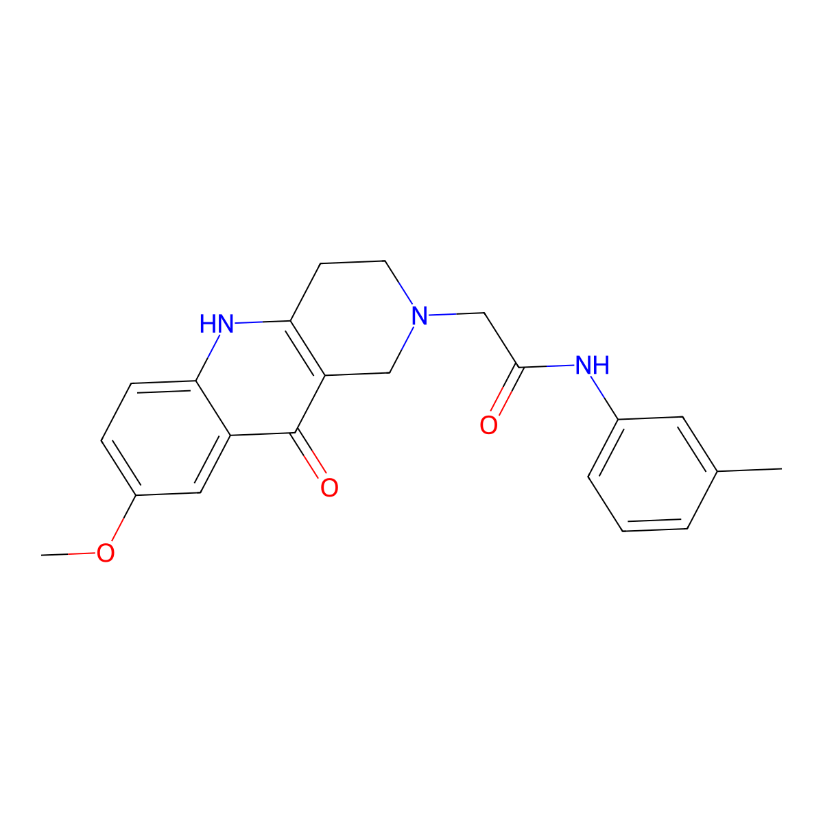 2-(8-methoxy-10-oxo-3,4-dihydrobenzo[b][1,6]naphthyridin-2(1H,5H,10H)-yl)-N-(m-tolyl)acetamide molecular structure, CAS 1251580-49-0