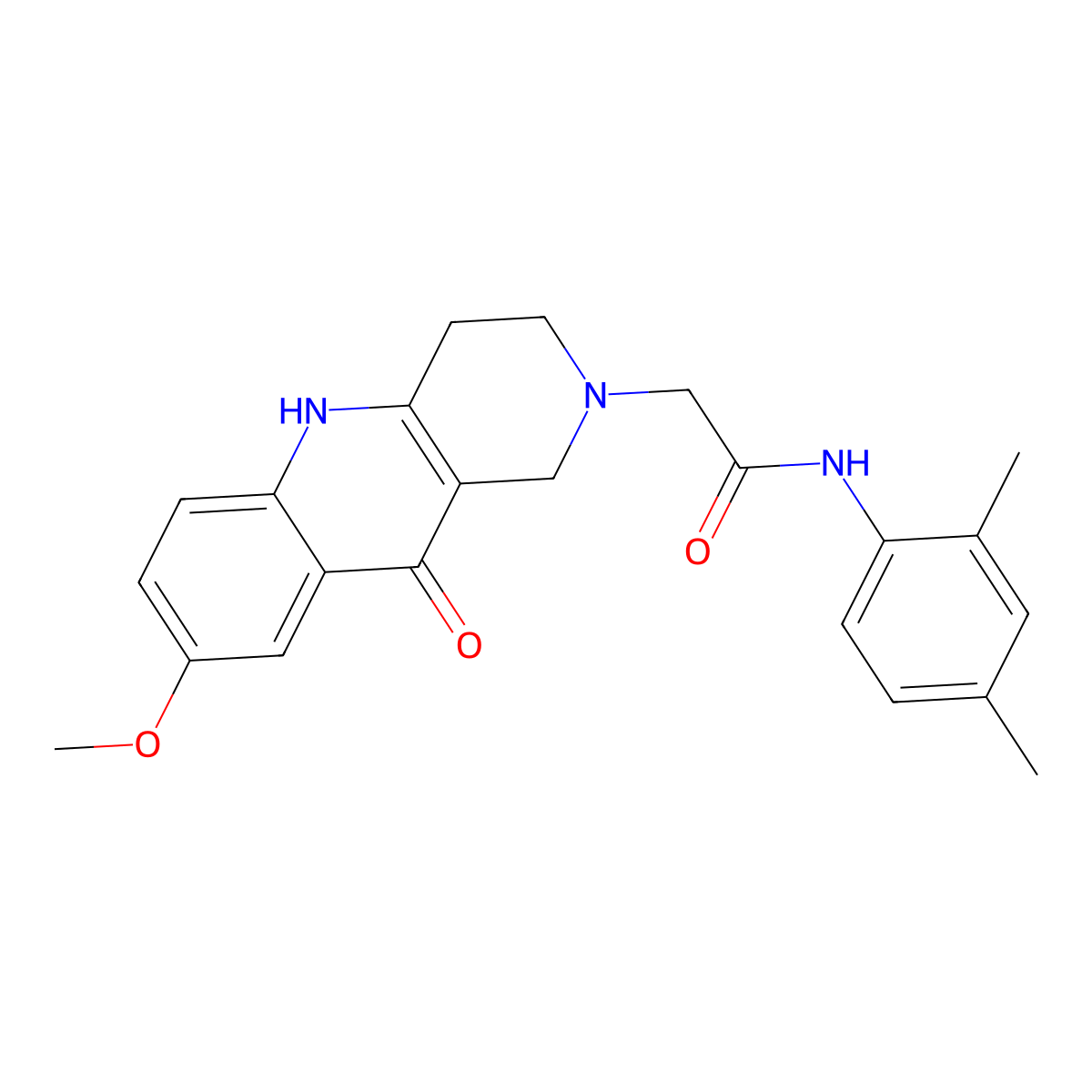 N-(2,4-dimethylphenyl)-2-(8-methoxy-10-oxo-3,4-dihydrobenzo[b][1,6]naphthyridin-2(1H,5H,10H)-yl)acetamide molecular structure, CAS 1251580-50-3