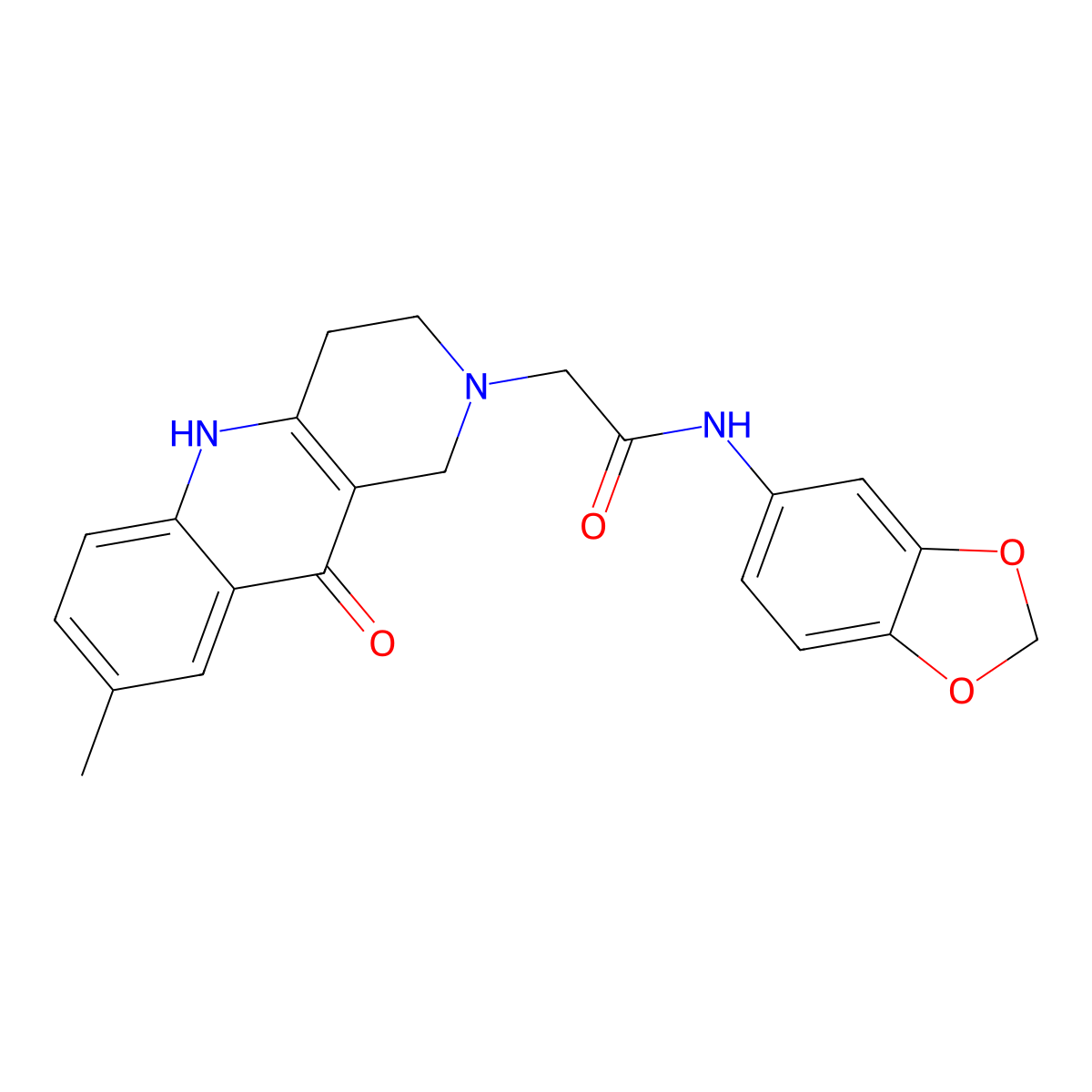 N-(benzo[d][1,3]dioxol-5-yl)-2-(8-methyl-10-oxo-3,4-dihydrobenzo[b][1,6]naphthyridin-2(1H,5H,10H)-yl)acetamide molecular structure, CAS 1251580-53-6