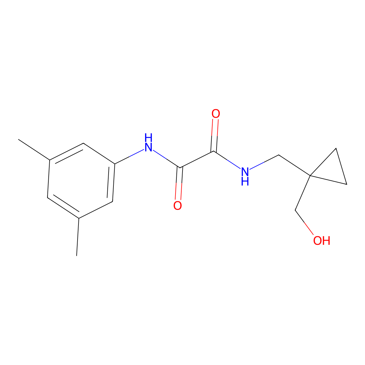 N1-(3,5-dimethylphenyl)-N2-((1-(hydroxymethyl)cyclopropyl)methyl)oxalamide molecular structure, CAS 1251580-61-6