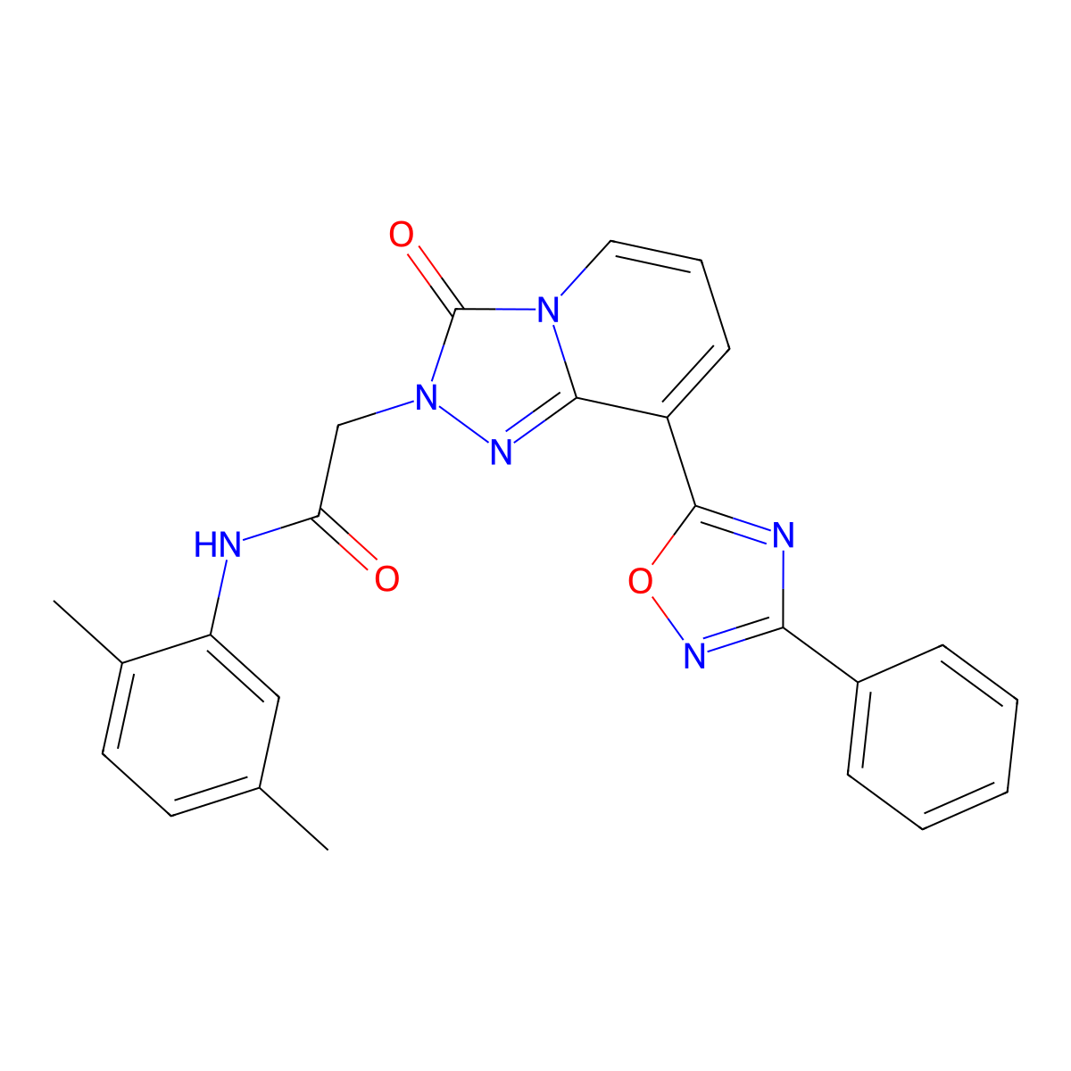 N-(2,5-dimethylphenyl)-2-(3-oxo-8-(3-phenyl-1,2,4-oxadiazol-5-yl)-[1,2,4]triazolo[4,3-a]pyridin-2(3H)-yl)acetamide molecular structure, CAS 1251581-65-3