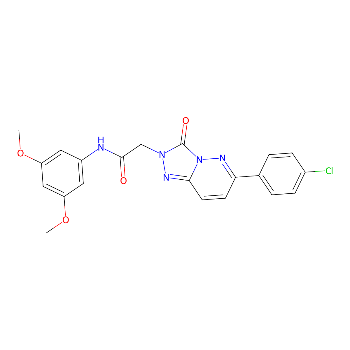 2-(6-(4-chlorophenyl)-3-oxo-[1,2,4]triazolo[4,3-b]pyridazin-2(3H)-yl)-N-(3,5-dimethoxyphenyl)acetamide molecular structure, CAS 1251582-39-4