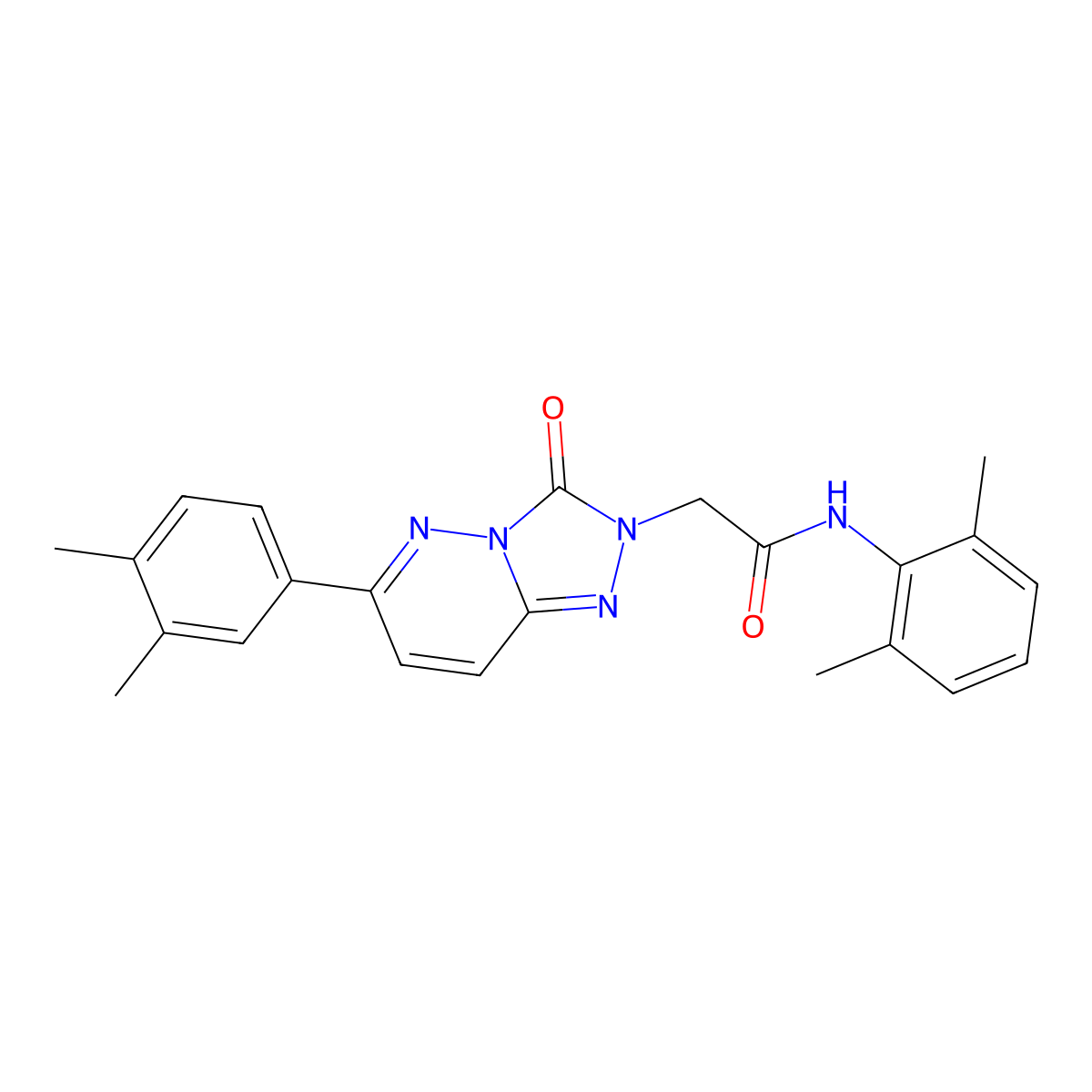 N-(2,6-dimethylphenyl)-2-(6-(3,4-dimethylphenyl)-3-oxo-[1,2,4]triazolo[4,3-b]pyridazin-2(3H)-yl)acetamide molecular structure, CAS 1251582-48-5