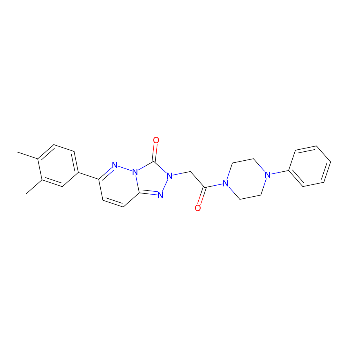 6-(3,4-dimethylphenyl)-2-(2-oxo-2-(4-phenylpiperazin-1-yl)ethyl)-[1,2,4]triazolo[4,3-b]pyridazin-3(2H)-one molecular structure, CAS 1251582-60-1