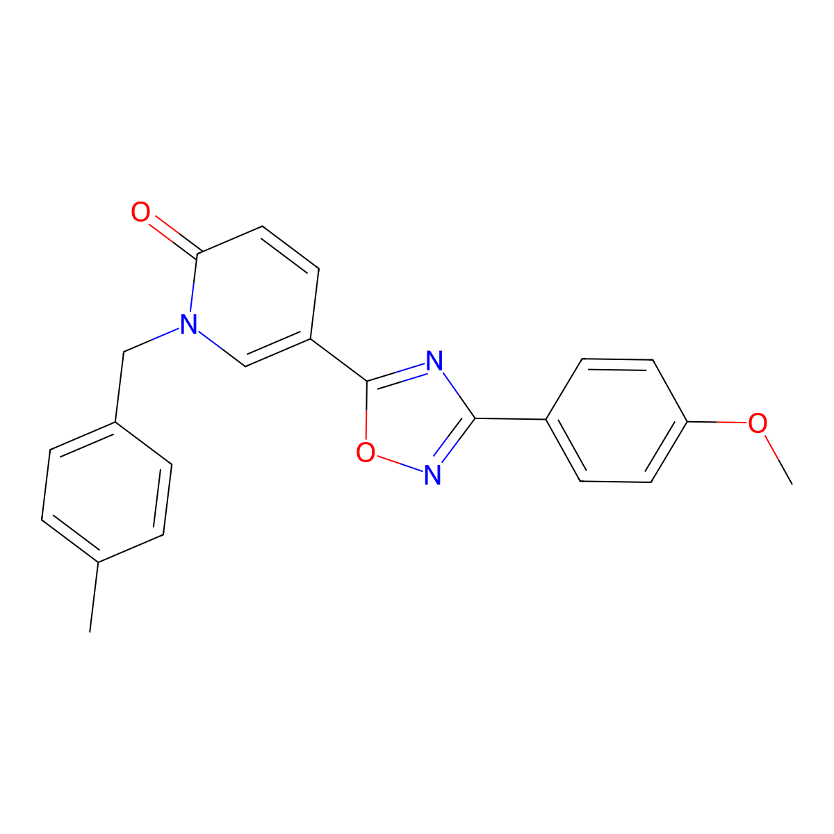 5-(3-(4-methoxyphenyl)-1,2,4-oxadiazol-5-yl)-1-(4-methylbenzyl)pyridin-2(1H)-one molecular structure, CAS 1251583-14-8