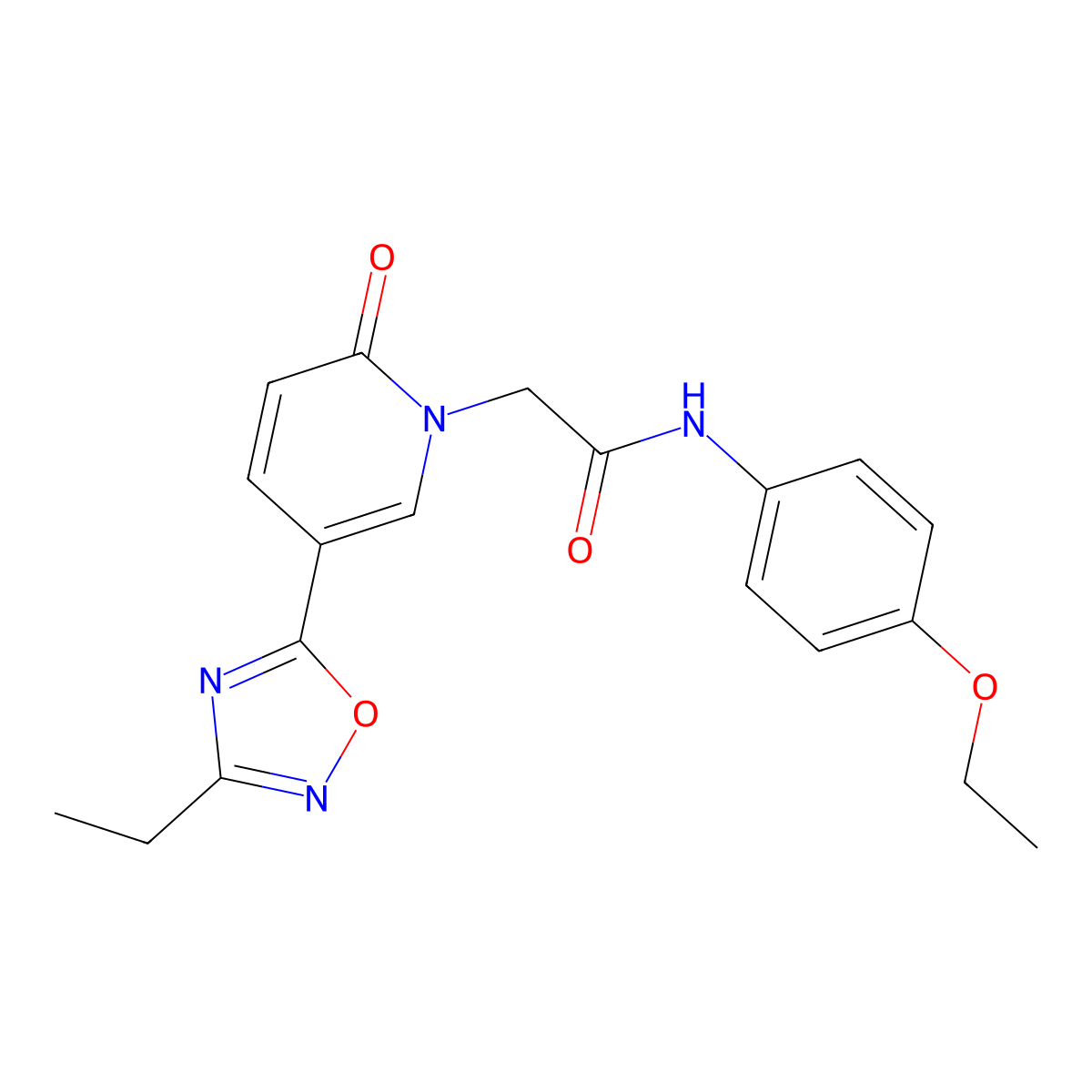 N-(4-ethoxyphenyl)-2-(5-(3-ethyl-1,2,4-oxadiazol-5-yl)-2-oxopyridin-1(2H)-yl)acetamide molecular structure, CAS 1251583-79-5