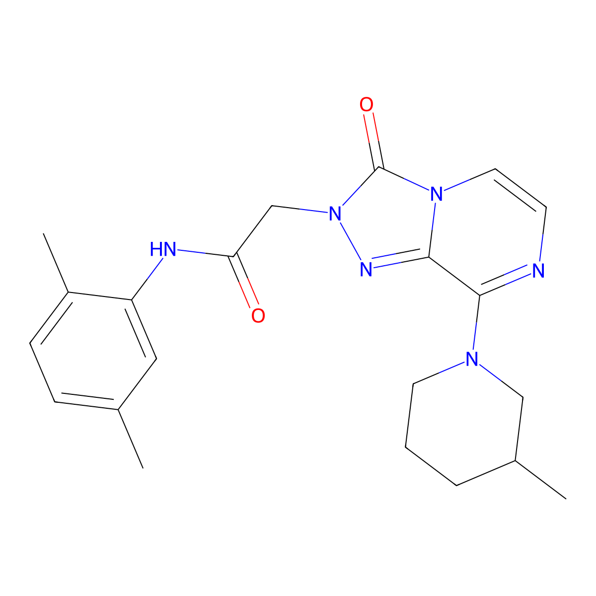 N-(2,5-dimethylphenyl)-2-[8-(3-methylpiperidin-1-yl)-3-oxo[1,2,4]triazolo[4,3-a]pyrazin-2(3H)-yl]acetamide molecular structure, CAS 1251583-99-9