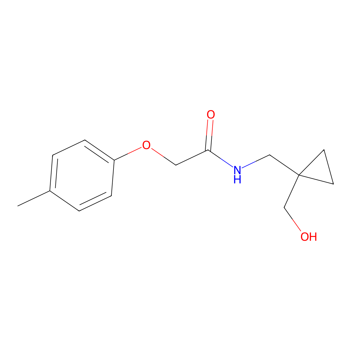 N-((1-(hydroxymethyl)cyclopropyl)methyl)-2-(p-tolyloxy)acetamide molecular structure, CAS 1251584-06-1