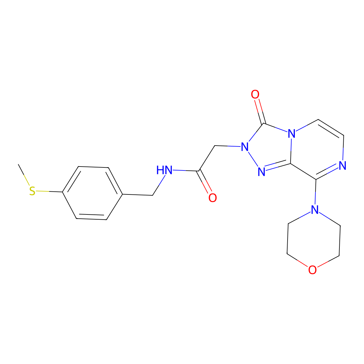 N-{[4-(methylsulfanyl)phenyl]methyl}-2-[8-(morpholin-4-yl)-3-oxo-2H,3H-[1,2,4]triazolo[4,3-a]pyrazin-2-yl]acetamide molecular structure, CAS 1251584-16-3