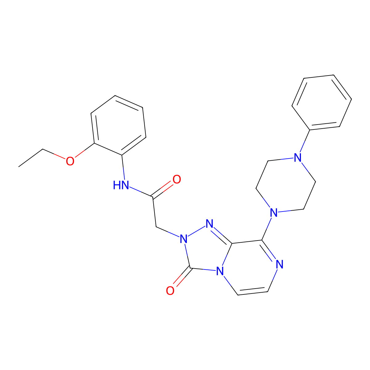 N-(2-ethoxyphenyl)-2-[3-oxo-8-(4-phenylpiperazin-1-yl)-2H,3H-[1,2,4]triazolo[4,3-a]pyrazin-2-yl]acetamide molecular structure, CAS 1251584-24-3