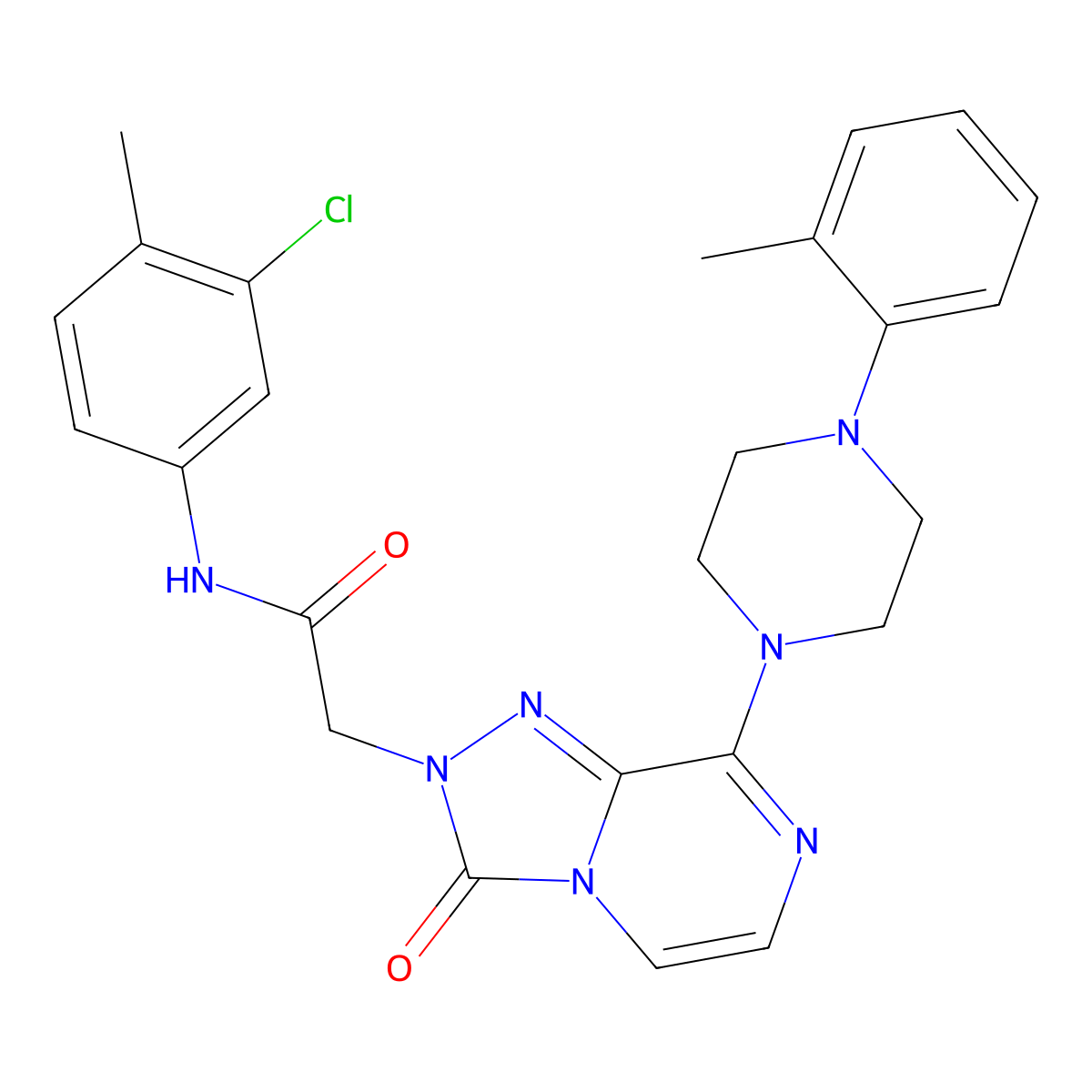 N-(3-chloro-4-methylphenyl)-2-{8-[4-(2-methylphenyl)piperazin-1-yl]-3-oxo-2H,3H-[1,2,4]triazolo[4,3-a]pyrazin-2-yl}acetamide molecular structure, CAS 1251584-27-6