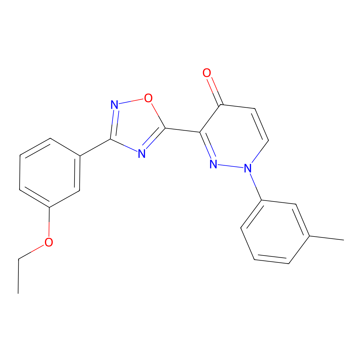 3-(3-(3-ethoxyphenyl)-1,2,4-oxadiazol-5-yl)-1-(m-tolyl)pyridazin-4(1H)-one molecular structure, CAS 1251584-60-7