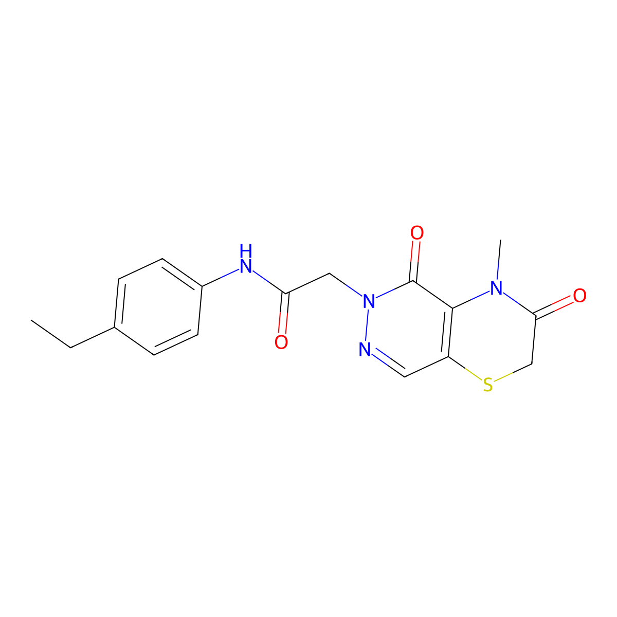 N-(4-ethylphenyl)-2-{4-methyl-3,5-dioxo-2H,3H,4H,5H,6H-pyridazino[4,5-b][1,4]thiazin-6-yl}acetamide molecular structure, CAS 1251585-21-3