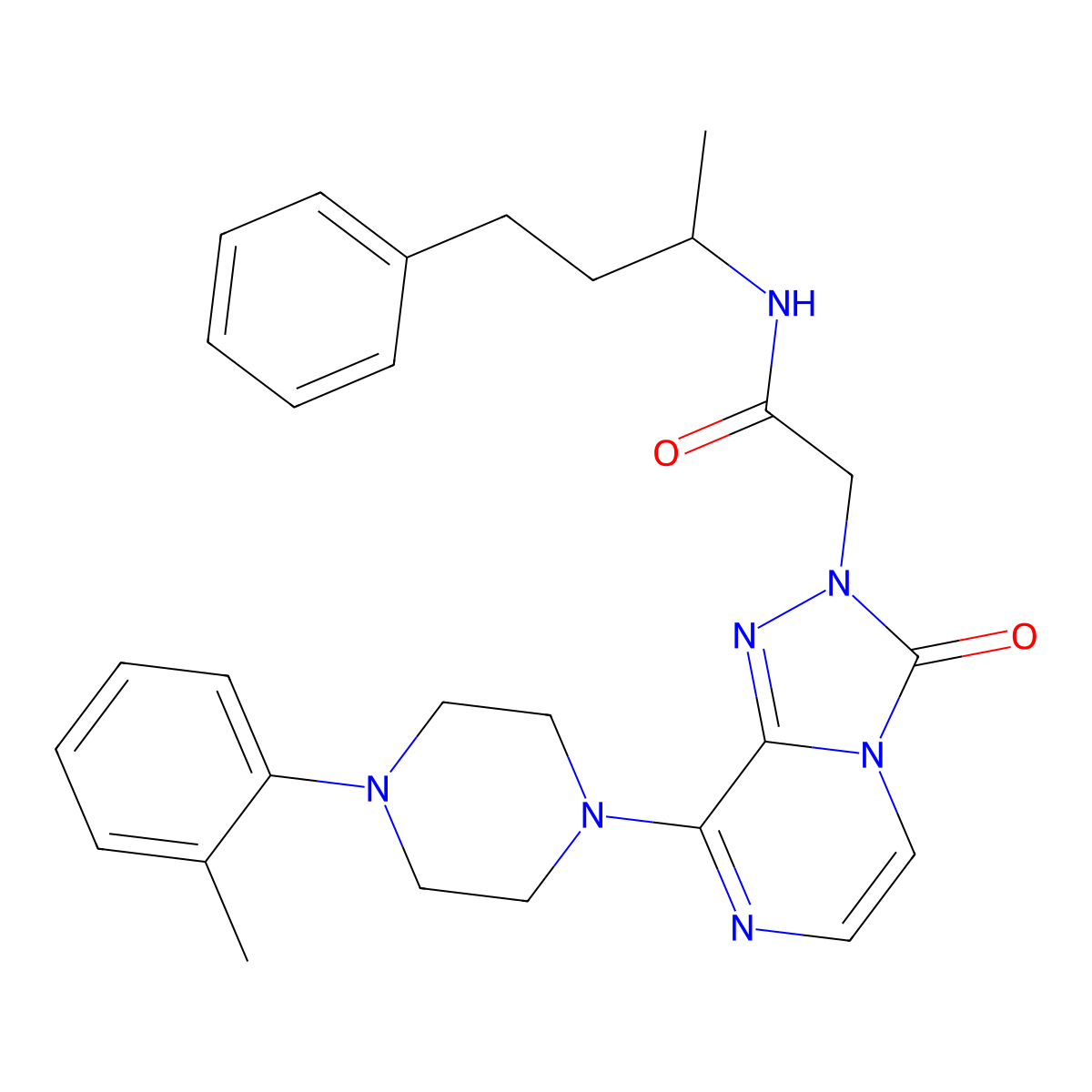 2-{8-[4-(2-methylphenyl)piperazin-1-yl]-3-oxo-2H,3H-[1,2,4]triazolo[4,3-a]pyrazin-2-yl}-N-(4-phenylbutan-2-yl)acetamide molecular structure, CAS 1251585-78-0