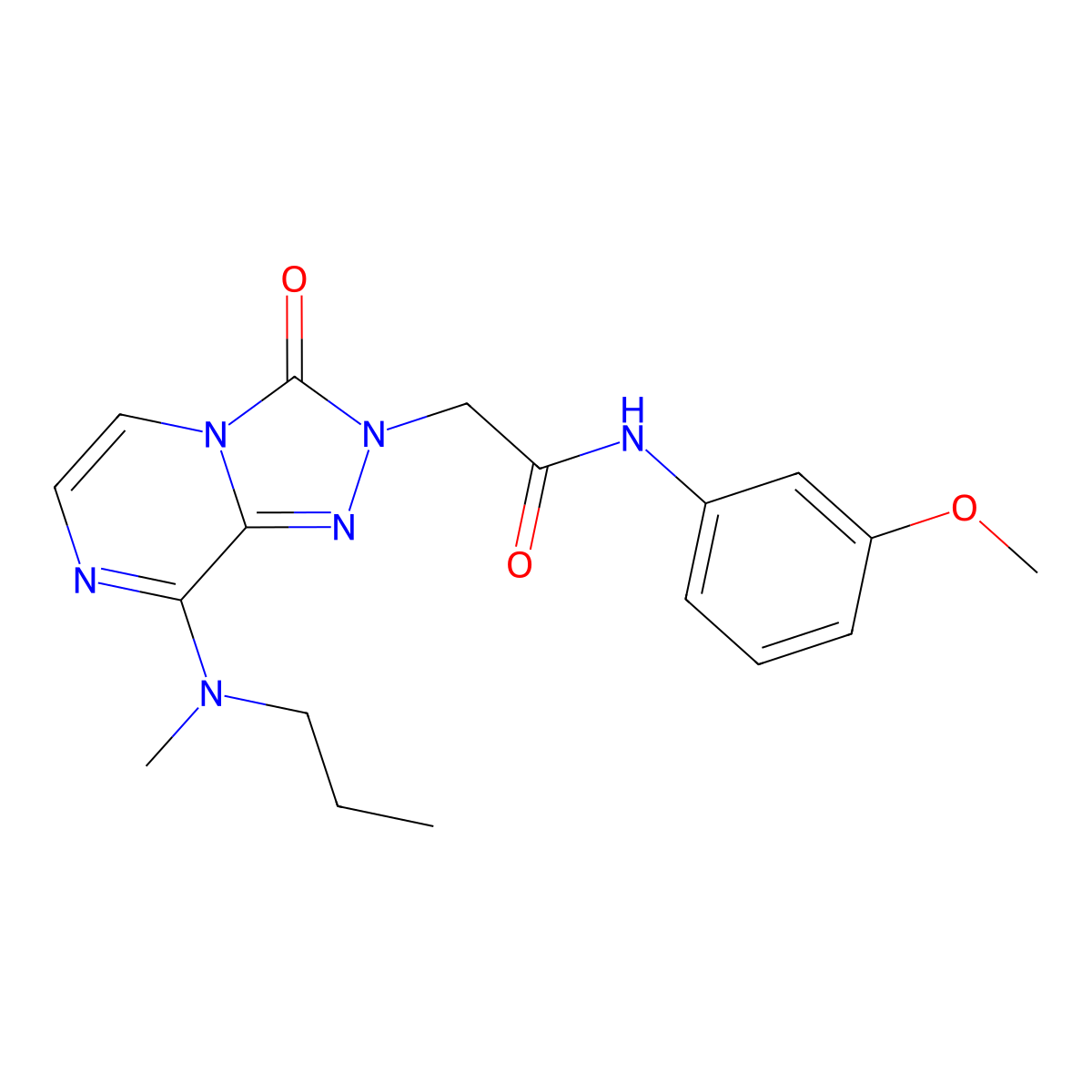 N-(3-methoxyphenyl)-2-{8-[methyl(propyl)amino]-3-oxo-2H,3H-[1,2,4]triazolo[4,3-a]pyrazin-2-yl}acetamide molecular structure, CAS 1251585-88-2