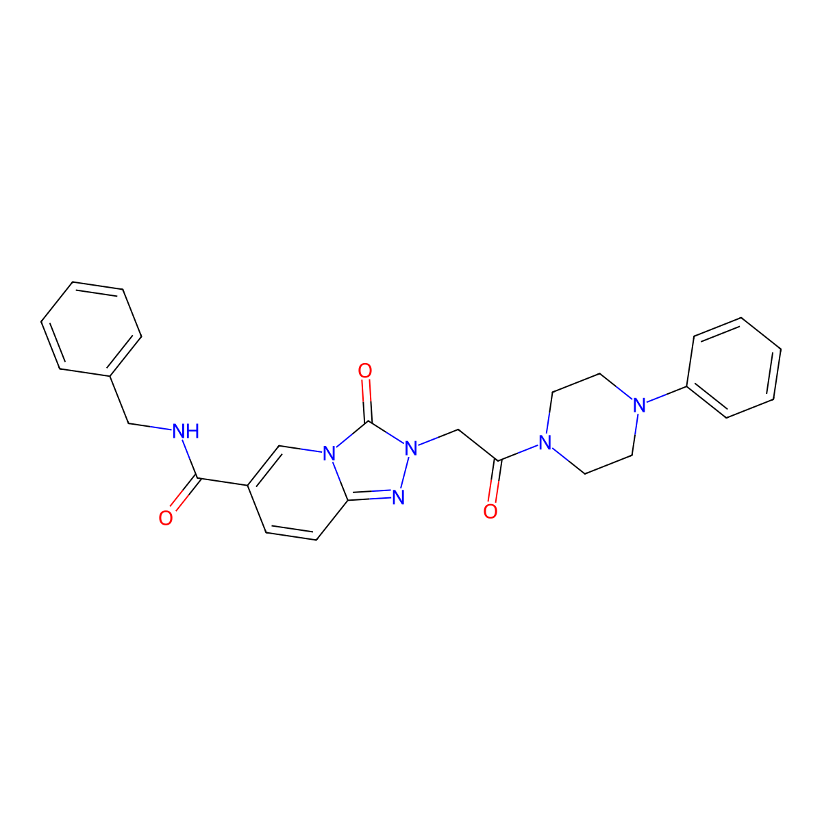 N-benzyl-3-oxo-2-[2-oxo-2-(4-phenylpiperazin-1-yl)ethyl]-2H,3H-[1,2,4]triazolo[4,3-a]pyridine-6-carboxamide molecular structure, CAS 1251586-69-2
