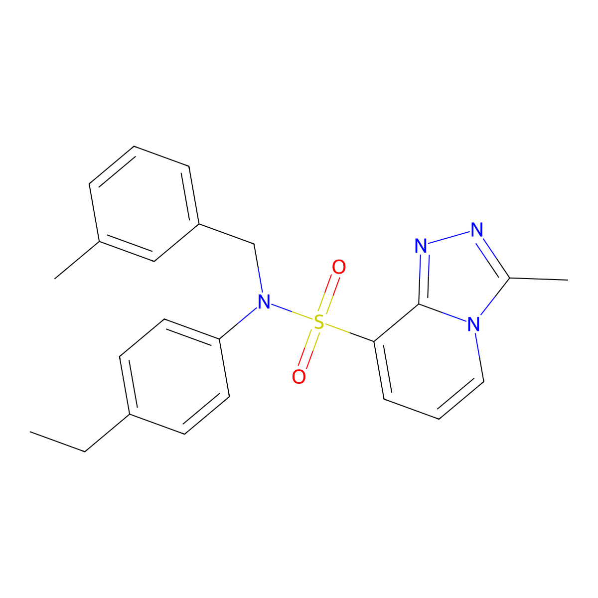 N-(4-ethylphenyl)-3-methyl-N-[(3-methylphenyl)methyl]-[1,2,4]triazolo[4,3-a]pyridine-8-sulfonamide molecular structure, CAS 1251586-94-3