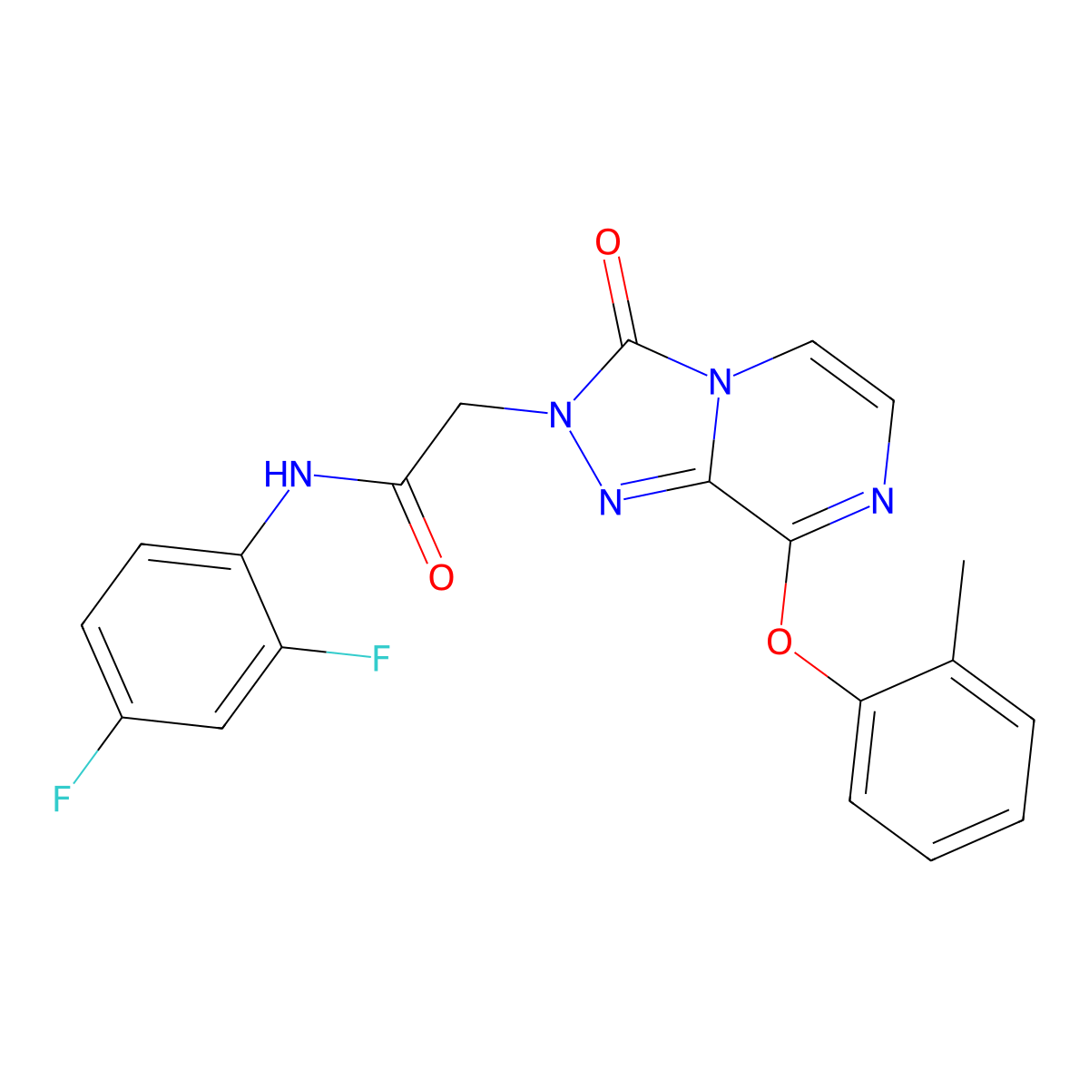 N-(2,4-difluorophenyl)-2-[8-(2-methylphenoxy)-3-oxo[1,2,4]triazolo[4,3-a]pyrazin-2(3H)-yl]acetamide molecular structure, CAS 1251588-22-3