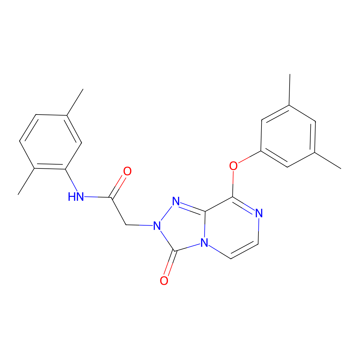 2-[8-(3,5-dimethylphenoxy)-3-oxo-2H,3H-[1,2,4]triazolo[4,3-a]pyrazin-2-yl]-N-(2,5-dimethylphenyl)acetamide molecular structure, CAS 1251588-39-2