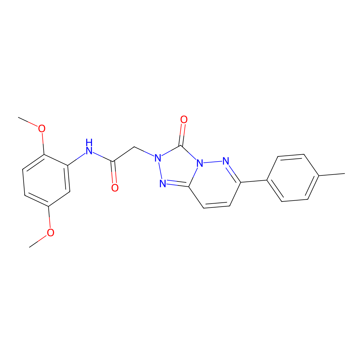 N-(2,5-dimethoxyphenyl)-2-[6-(4-methylphenyl)-3-oxo-2H,3H-[1,2,4]triazolo[4,3-b]pyridazin-2-yl]acetamide molecular structure, CAS 1251589-19-1